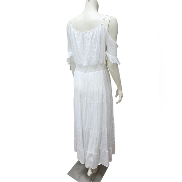 Fabulous White Cold-Shoulder Maxi Dress - Picture 2 of 8
